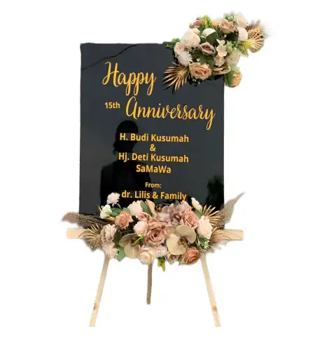 Papan Bunga Akrilik Lingkas Ujung